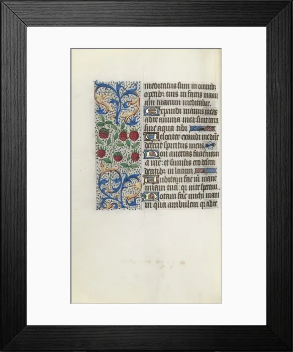 Framed Print : Book of Hours (Use of Rouen): fol. 91v, c. 1470. Creator: Master of the Geneva Latini (French Framed Print : Book of Hours (Use of Rouen): fol. 91v, c. 1470. Creator: Master of the Geneva Latini (French