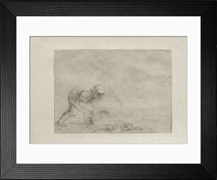 Framed Print : Burning the Grass. Creator: Alphonse Legros (French, 1837-1911) Framed Print : Burning the Grass. Creator: Alphonse Legros (French, 1837-1911)