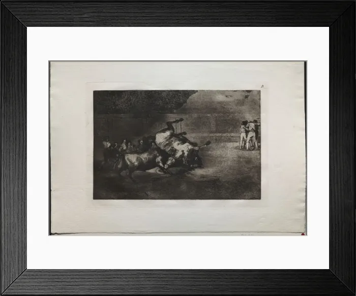 Framed Print : Bullfights: A Horse Thrown by the Bull, 1876. Creator: Francisco de Goya (Spanish, 1746-1828) Framed Print : Bullfights: A Horse Thrown by the Bull, 1876. Creator: Francisco de Goya (Spanish, 1746-1828)