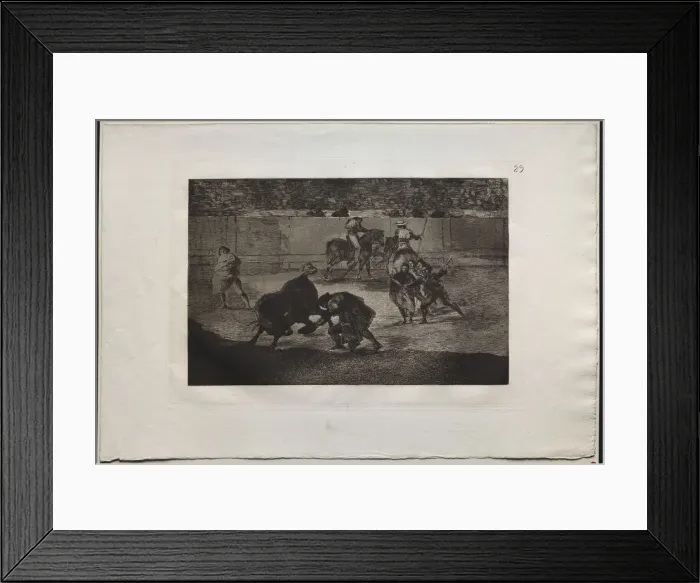 Framed Print : Bullfights: Pepe Illo Making the Pass of the Recorte, 1876 Framed Print : Bullfights: Pepe Illo Making the Pass of the Recorte, 1876
