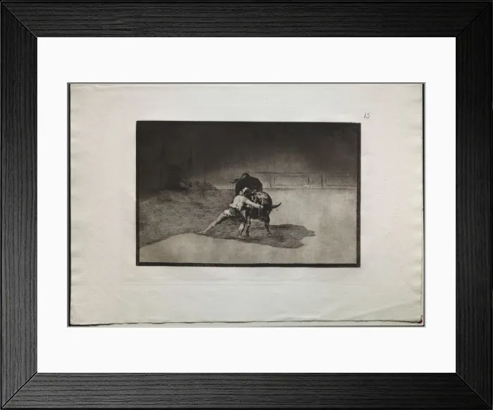 Framed Print : Bullfights: The Famous Martincho Places the Banderillas Playing the Bull with the Movement Framed Print : Bullfights: The Famous Martincho Places the Banderillas Playing the Bull with the Movement