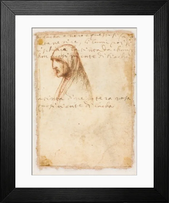 Framed Print : Bust-Length Profile of an Old Woman (verso), c. 1521. Creator: Dosso Dossi (Italian, c Framed Print : Bust-Length Profile of an Old Woman (verso), c. 1521. Creator: Dosso Dossi (Italian, c