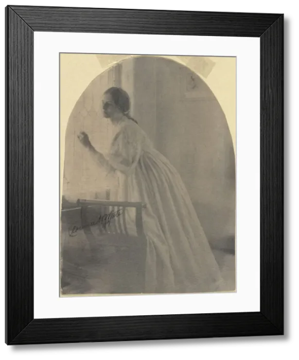 Framed Print : By the Window, 1896. Creator: Clarence H. White (American, 1871-1925) Framed Print : By the Window, 1896. Creator: Clarence H. White (American, 1871-1925)