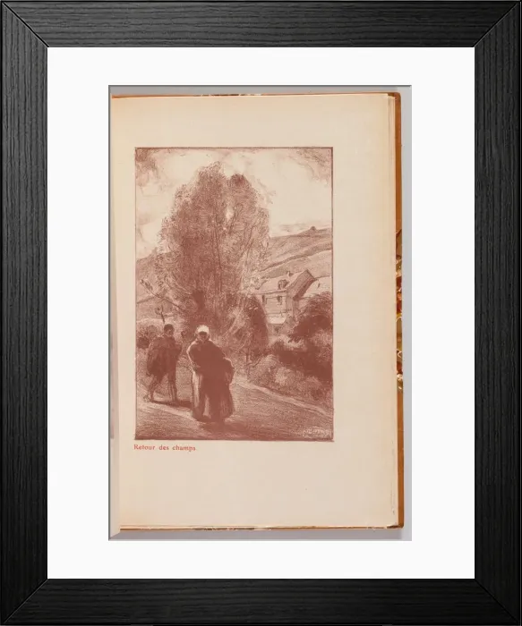 Framed Print : Catalogue de LExposition de Auguste Lepere: Return from the Fields... 1908. Creator Framed Print : Catalogue de LExposition de Auguste Lepere: Return from the Fields... 1908. Creator