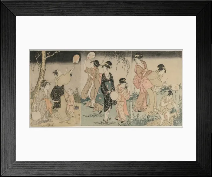 Framed Print : Catching Fireflies, c. 1796-1797. Creator: Kitagawa Utamaro (Japanese, 1753?-1806) Framed Print : Catching Fireflies, c. 1796-1797. Creator: Kitagawa Utamaro (Japanese, 1753?-1806)