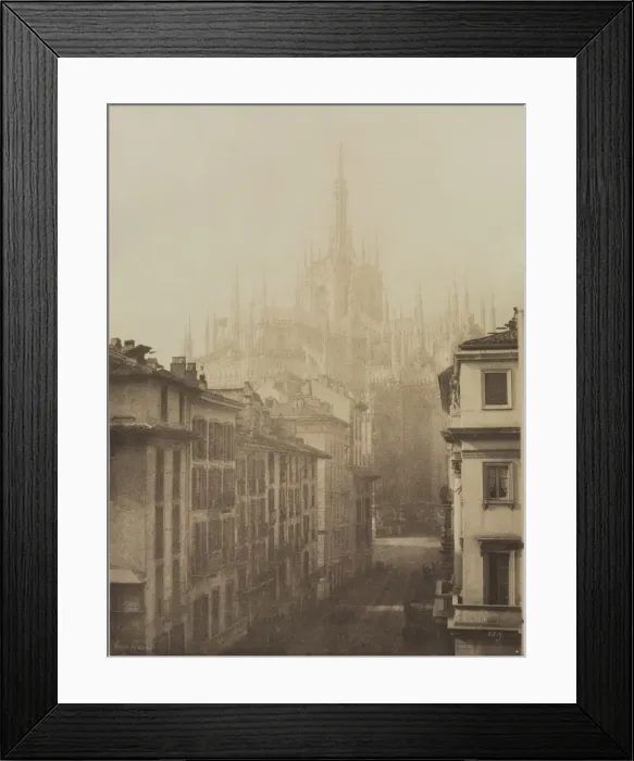 Framed Print : Cathedral from Corso Francesco, Milan, 1857. Creator: Leon Gerard (French) Framed Print : Cathedral from Corso Francesco, Milan, 1857. Creator: Leon Gerard (French)