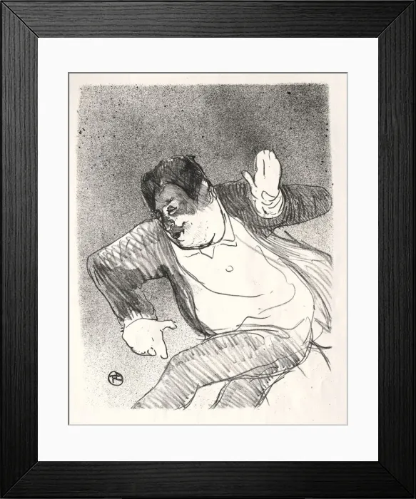 Framed Print : Caudieux, 1893. Creator: Henri de Toulouse-Lautrec (French, 1864-1901)