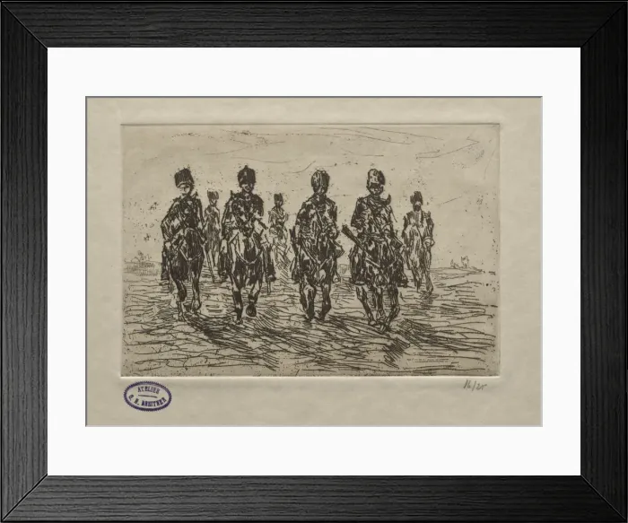 Framed Print : Cavalry Scene. Creator: George Hendrik Breitner (Dutch, 1857-1923) Framed Print : Cavalry Scene. Creator: George Hendrik Breitner (Dutch, 1857-1923)