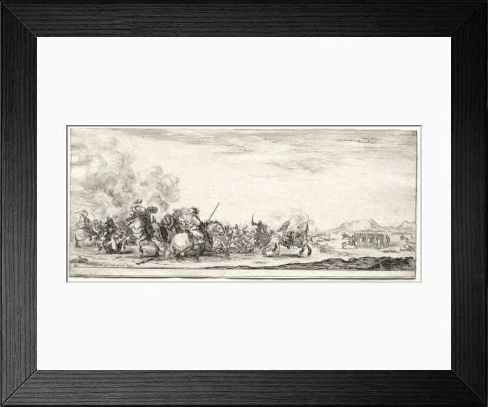 Framed Print : Cavalry Skirmish. Creator: Stefano Della Bella (Italian, 1610-1664) Framed Print : Cavalry Skirmish. Creator: Stefano Della Bella (Italian, 1610-1664)