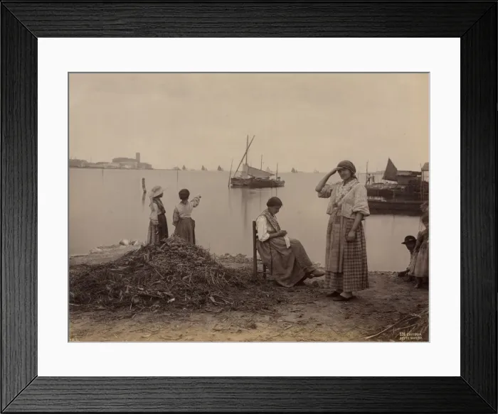 Framed Print : Chioggia, Under the Marina, c. 1870. Creator: Carlo Naya (Italian, 1816-1882) Framed Print : Chioggia, Under the Marina, c. 1870. Creator: Carlo Naya (Italian, 1816-1882)