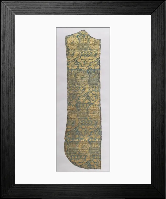 Framed Print : Chasuble Fragment with Realistic Animals, c. 1420. Creator: Unknown
