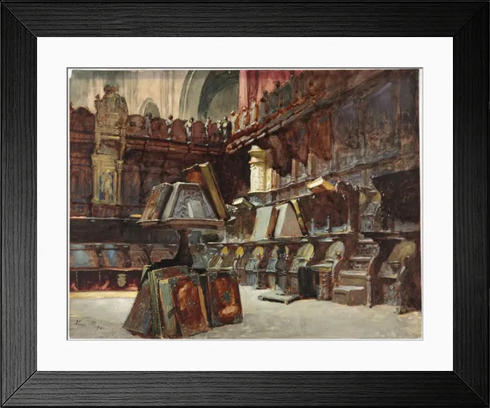 Framed Print : Choir Stalls in a Spanish Cathedral, c. 1868. Creator: Henri Regnault (French, 1843-1871) Framed Print : Choir Stalls in a Spanish Cathedral, c. 1868. Creator: Henri Regnault (French, 1843-1871)