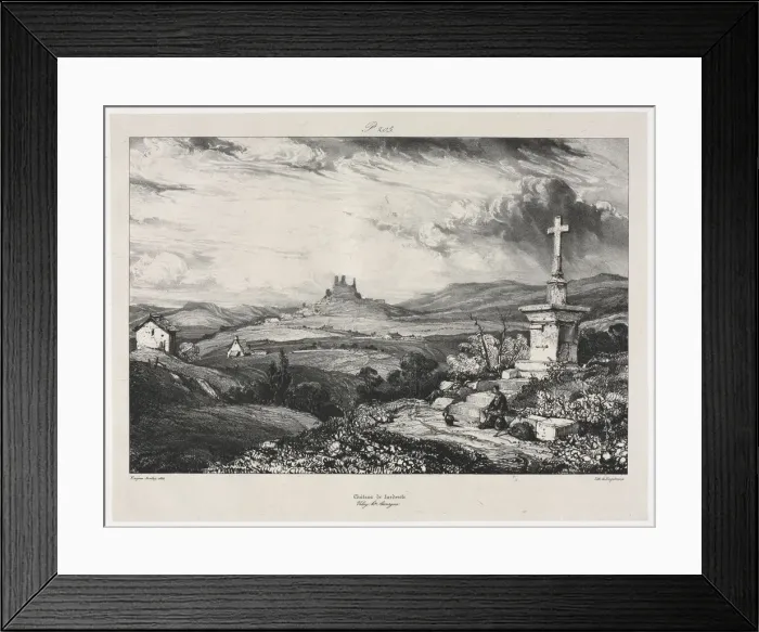 Framed Print : Chateau de Larderole, 1832. Creator: Eugene Isabey (French, 1803-1886) Framed Print : Chateau de Larderole, 1832. Creator: Eugene Isabey (French, 1803-1886)