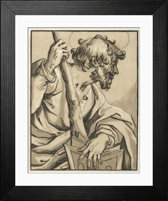 Framed Print : Christ and the Apostles: St. Judas Thaddeus (with the Club), 1600s. Creator: Ludolph Büsinck Framed Print : Christ and the Apostles: St. Judas Thaddeus (with the Club), 1600s. Creator: Ludolph Büsinck