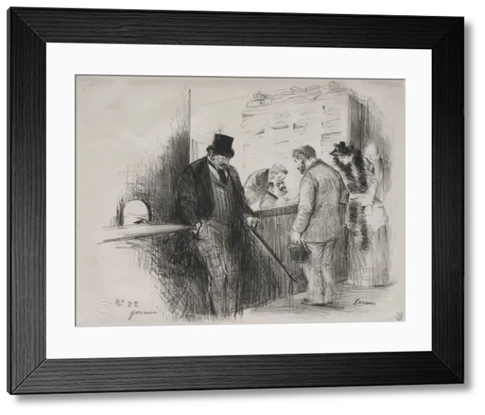 Framed Print : Chez lHuissler. Creator: Jean Louis Forain (French, 1852-1931) Framed Print : Chez lHuissler. Creator: Jean Louis Forain (French, 1852-1931)