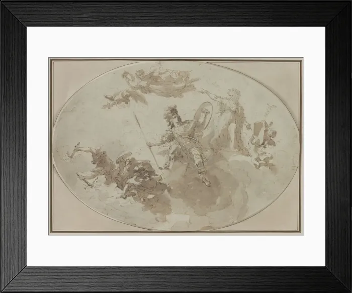 Framed Print : Ceiling Study: Allegory of Peace and War, c. 1800 ?. Creator: Giuseppe Bernardino Bison (Italian Framed Print : Ceiling Study: Allegory of Peace and War, c. 1800 ?. Creator: Giuseppe Bernardino Bison (Italian