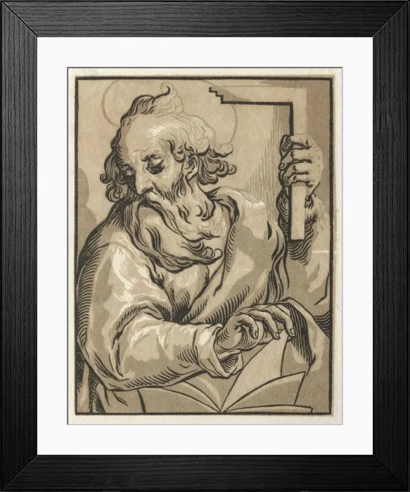 Framed Print : Christ and the Apostles: St. Thomas (with the Square), 1600s. Creator: Ludolph Büsinck Framed Print : Christ and the Apostles: St. Thomas (with the Square), 1600s. Creator: Ludolph Büsinck