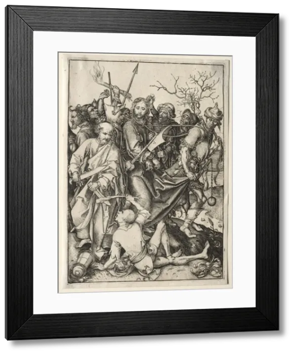 Framed Print : Christ Taken Captive. Creator: Martin Schongauer (German, c. 1450-1491) Framed Print : Christ Taken Captive. Creator: Martin Schongauer (German, c. 1450-1491)