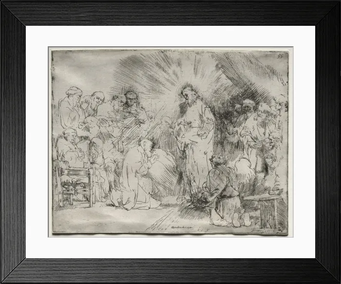 Framed Print : Christ Appearing to the Apostles, 1656. Creator: Rembrandt van Rijn (Dutch, 1606-1669) Framed Print : Christ Appearing to the Apostles, 1656. Creator: Rembrandt van Rijn (Dutch, 1606-1669)