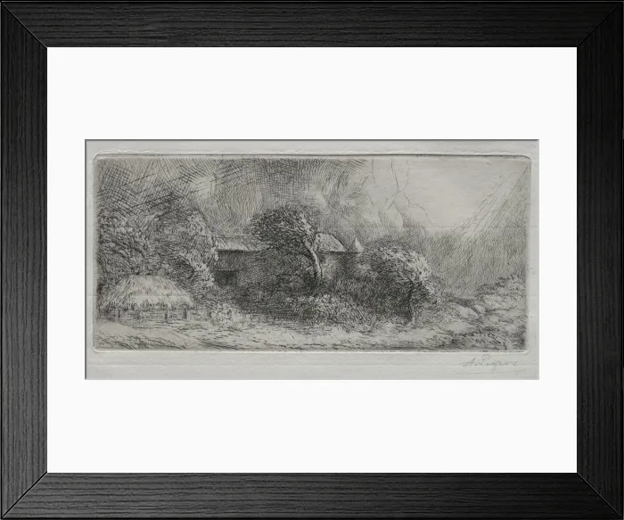 Framed Print : Chailli: effet dorage. Creator: Alphonse Legros (French, 1837-1911) Framed Print : Chailli: effet dorage. Creator: Alphonse Legros (French, 1837-1911)