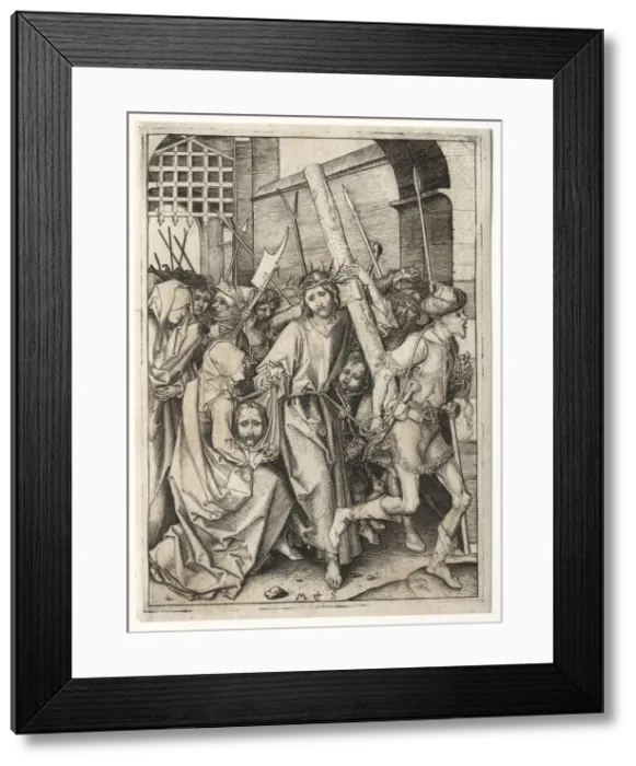 Framed Print : Christ Bearing the Cross. Creator: Martin Schongauer (German, c. 1450-1491) Framed Print : Christ Bearing the Cross. Creator: Martin Schongauer (German, c. 1450-1491)
