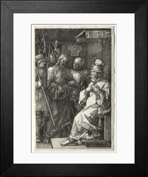 Framed Print : Christ before Caiaphas, 1512. Creator: Albrecht Dürer (German, 1471-1528) Framed Print : Christ before Caiaphas, 1512. Creator: Albrecht Dürer (German, 1471-1528)