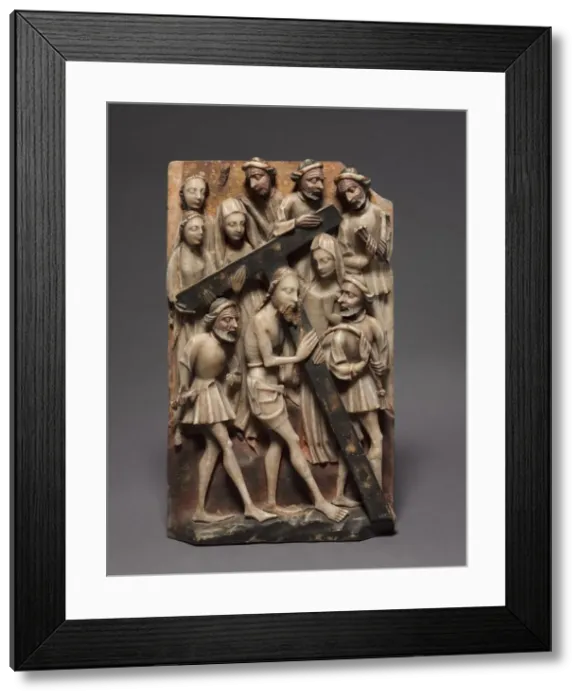 Framed Print : Christ Carrying the Cross (Panel from an Altarpiece), 1400s. Creator: Unknown Framed Print : Christ Carrying the Cross (Panel from an Altarpiece), 1400s. Creator: Unknown