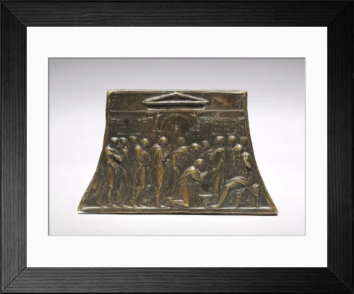 Framed Print : Christ Washing the Feet of the Apostles, 1500s. Creator: Valerio Belli (Italian, c Framed Print : Christ Washing the Feet of the Apostles, 1500s. Creator: Valerio Belli (Italian, c