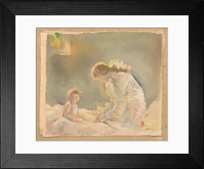 Framed Print : Child Worship, c. 1926. Creator: Charles Sims (British, 1873-1928) Framed Print : Child Worship, c. 1926. Creator: Charles Sims (British, 1873-1928)