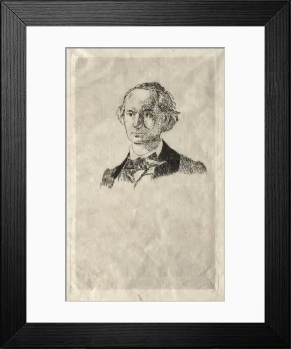 Framed Print : Charles Baudelaire, 1865. Creator: Edouard Manet (French, 1832-1883) Framed Print : Charles Baudelaire, 1865. Creator: Edouard Manet (French, 1832-1883)