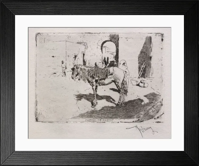 Framed Print : Cheval du Maroc. Creator: Mariano Fortuny y Carbo (Spanish, 1838-1874) Framed Print : Cheval du Maroc. Creator: Mariano Fortuny y Carbo (Spanish, 1838-1874)