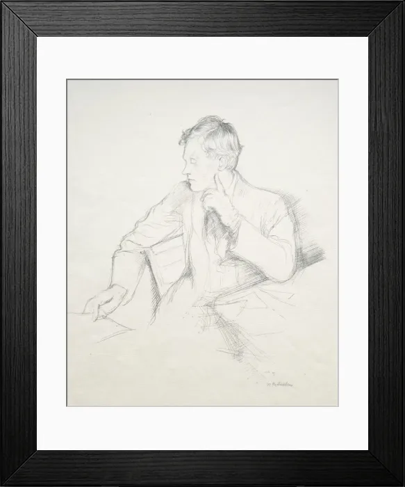 Framed Print : Charles Hazelwood Shannon, 1897. Creator: William Rothenstein (British, 1872-1945) Framed Print : Charles Hazelwood Shannon, 1897. Creator: William Rothenstein (British, 1872-1945)