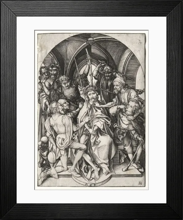 Framed Print : Christ Crowned with Thorns. Creator: Martin Schongauer (German, c. 1450-1491) Framed Print : Christ Crowned with Thorns. Creator: Martin Schongauer (German, c. 1450-1491)