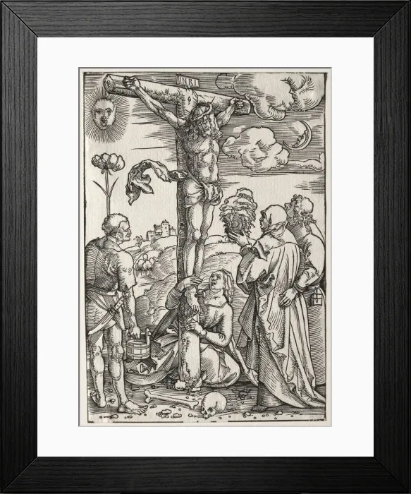 Framed Print : Christ on the Cross with Mary, St. John, Mary Magdalen and St. Stephen, 1505. Creator Framed Print : Christ on the Cross with Mary, St. John, Mary Magdalen and St. Stephen, 1505. Creator