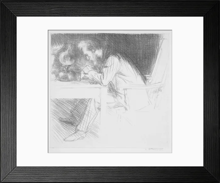 Framed Print : Charles Ricketts, 1894. Creator: Charles Hasslewood Shannon (British, 1863-1937) Framed Print : Charles Ricketts, 1894. Creator: Charles Hasslewood Shannon (British, 1863-1937)