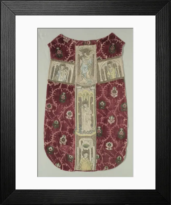 Framed Print : Chasuble Back with Embroidered Orphrey Band, 1415-1425. Creator: Unknown Framed Print : Chasuble Back with Embroidered Orphrey Band, 1415-1425. Creator: Unknown