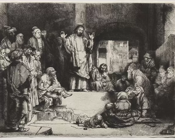 Christ Preaching (La Petite Tombe), c. 1657. Creator: Rembrandt van Rijn (Dutch, 1606-1669)
