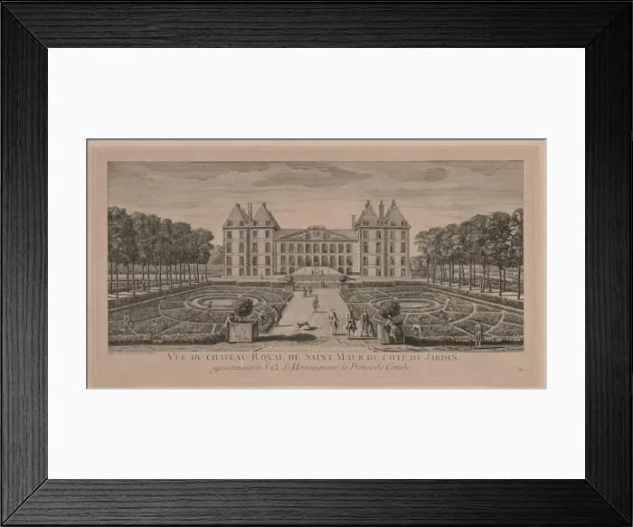 Framed Print : Chateau St. Maur. Creator: Jacques Rigaud (French, 1681-1754) Framed Print : Chateau St. Maur. Creator: Jacques Rigaud (French, 1681-1754)