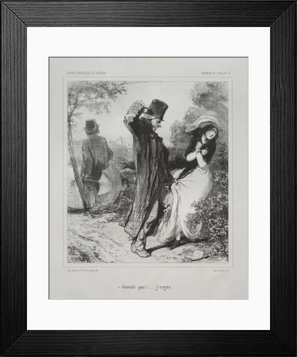 Framed Print : Chemin de Toulon. Creator: Paul Gavarni (French, 1804-1866) Framed Print : Chemin de Toulon. Creator: Paul Gavarni (French, 1804-1866)