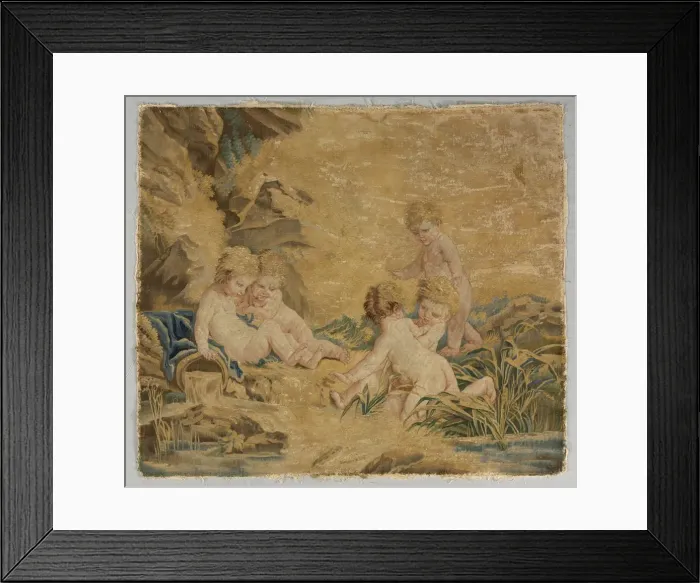 Framed Print : Children Playing: The Bath, 1700s. Creator: Charron (French), workshop of; Francois Boucher Framed Print : Children Playing: The Bath, 1700s. Creator: Charron (French), workshop of; Francois Boucher