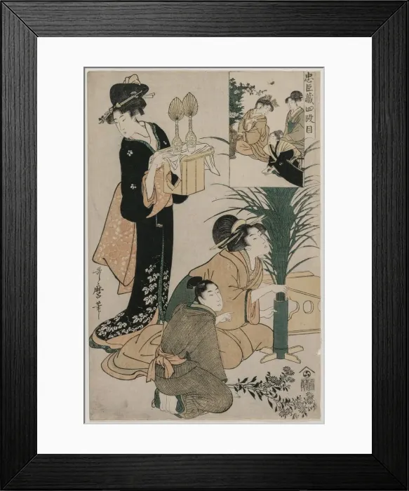 Framed Print : Chushingura: Act IV of The Storehouse of Loyalty, late 1790s. Creator: Kitagawa Utamaro (Japanese Framed Print : Chushingura: Act IV of The Storehouse of Loyalty, late 1790s. Creator: Kitagawa Utamaro (Japanese