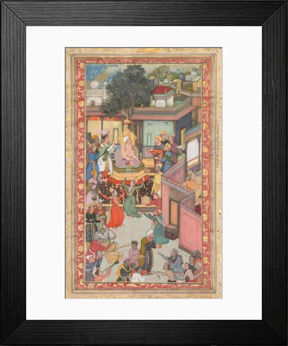Framed Print : Circumcision ceremony for Akbars sons, painting 126 from an Akbar-nama (Book Framed Print : Circumcision ceremony for Akbars sons, painting 126 from an Akbar-nama (Book