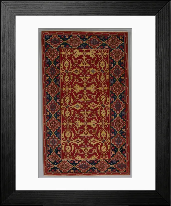 Framed Print : Classical Turkish Carpet with the Lotto Pattern, 1600-1650. Creator: Unknown Framed Print : Classical Turkish Carpet with the Lotto Pattern, 1600-1650. Creator: Unknown