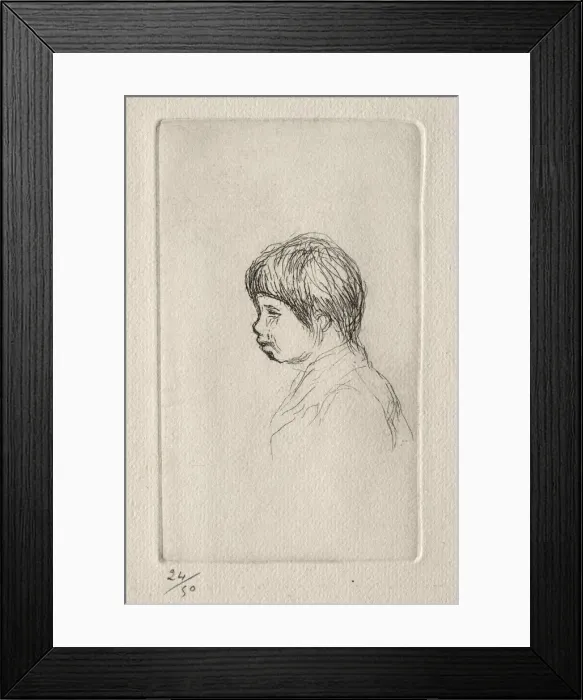 Framed Print : Claude Renoir, de profil. Creator: Pierre-Auguste Renoir (French, 1841-1919) Framed Print : Claude Renoir, de profil. Creator: Pierre-Auguste Renoir (French, 1841-1919)