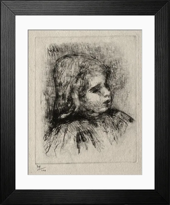 Framed Print : Claude Renoir, de trois-quarts a droite, 1908. Creator: Pierre-Auguste Renoir (French Framed Print : Claude Renoir, de trois-quarts a droite, 1908. Creator: Pierre-Auguste Renoir (French