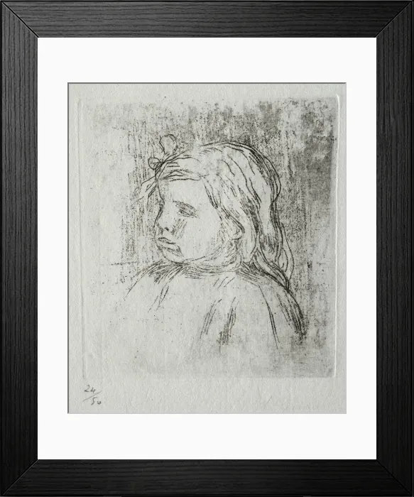 Framed Print : Claude Renoir, de trois-quarts a gauche, 1908. Creator: Pierre-Auguste Renoir (French Framed Print : Claude Renoir, de trois-quarts a gauche, 1908. Creator: Pierre-Auguste Renoir (French