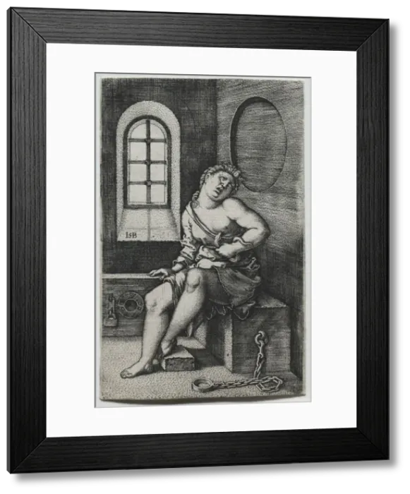 Framed Print : Cleopatra. Creator: Hans Sebald Beham (German, 1500-1550) Framed Print : Cleopatra. Creator: Hans Sebald Beham (German, 1500-1550)