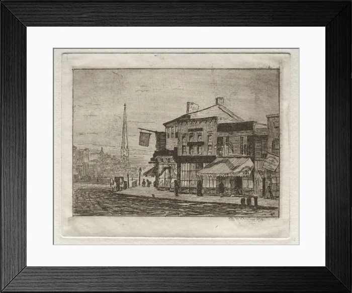 Framed Print : Cleveland, Woodland Avenue and Eagle Street, 1878. Creator: Otto H. Bacher (American, 1856-1909) Framed Print : Cleveland, Woodland Avenue and Eagle Street, 1878. Creator: Otto H. Bacher (American, 1856-1909)