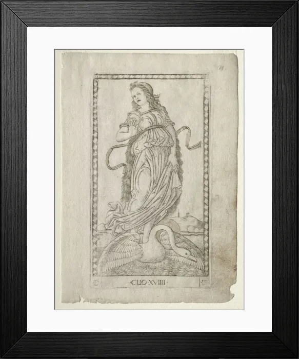 Framed Print : Clio (history) (from the Tarocchi series D: Apollo and the Muses, #19), before 1467 Framed Print : Clio (history) (from the Tarocchi series D: Apollo and the Muses, #19), before 1467