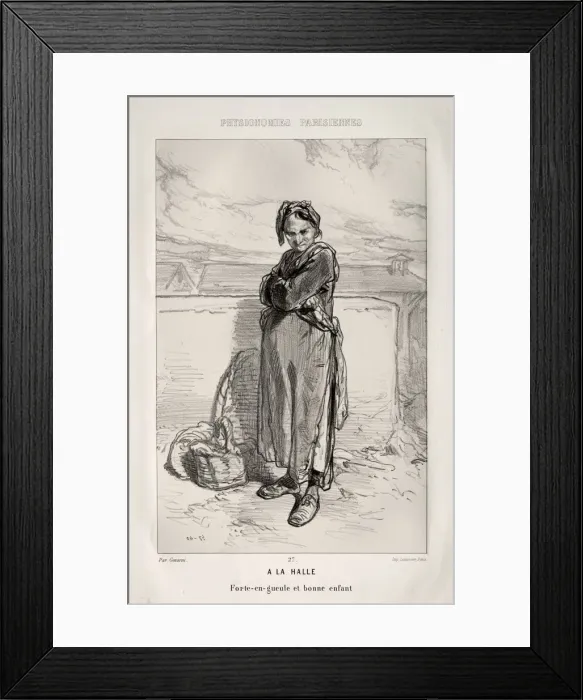 Framed Print : A la Halle. Creator: Paul Gavarni (French, 1804-1866) Framed Print : A la Halle. Creator: Paul Gavarni (French, 1804-1866)